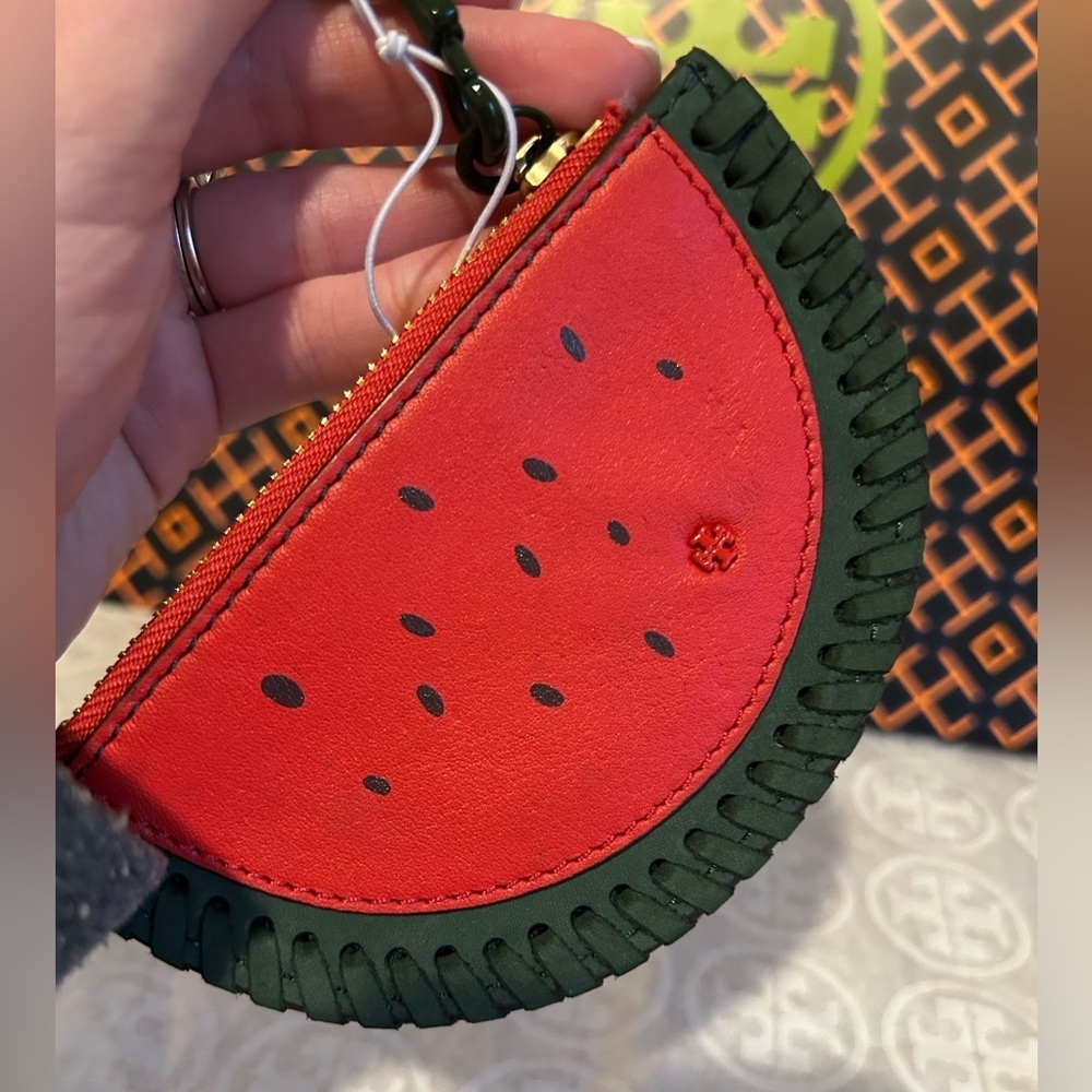 Tory Burch Watermelon Coin Pouch Key Fob - Picture 5 of 7